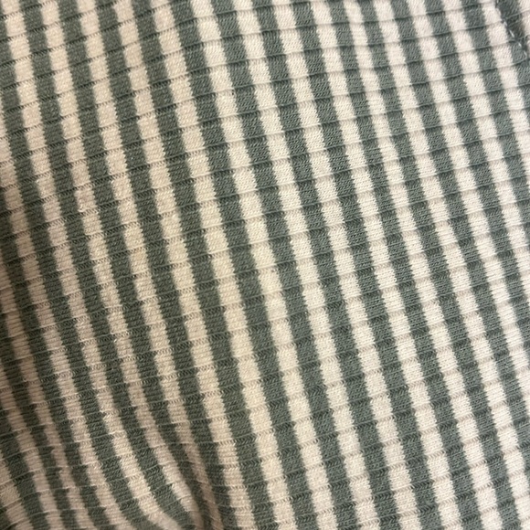 American Eagle Striped Tier Midi Dress/ White & Blue/ Size Large/ Stretch/Cotton - Picture 2 of 8